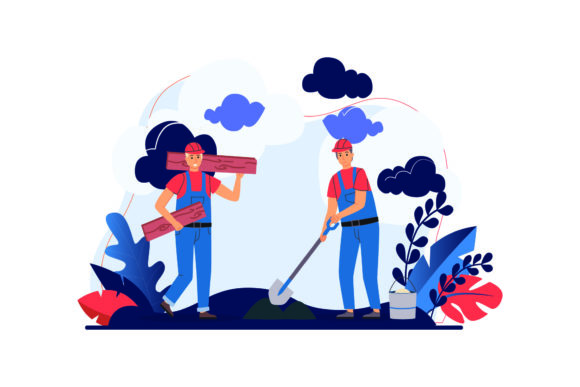 Download Flat Illustration Asset - Construction - Set Collection