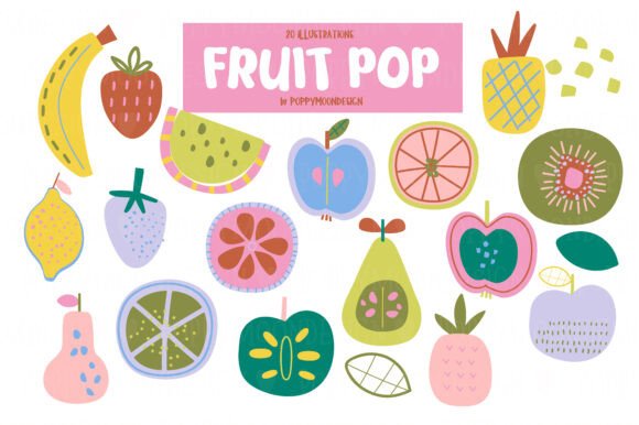 Download Fruit Pop Clipart Set - Set Collection