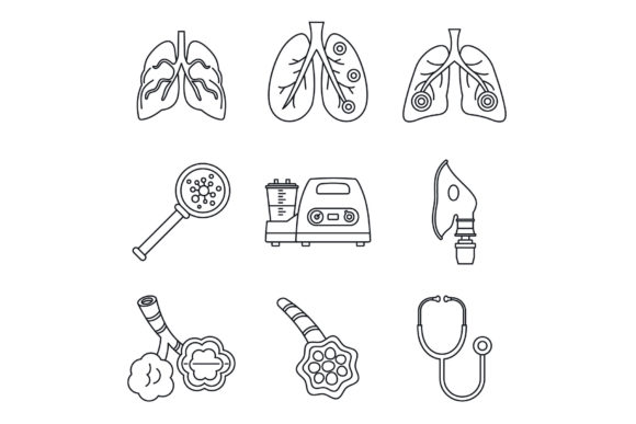 Download Pneumonia Disease Icon Set - Set Collection