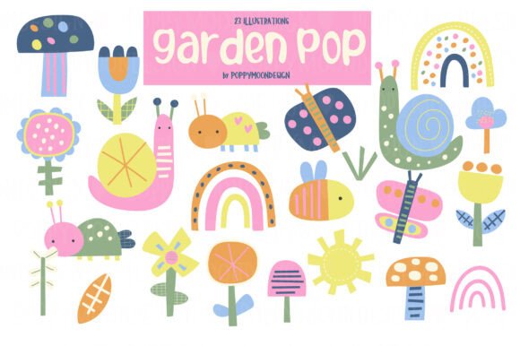 Download Garden Pop Clipart Set - Set Collection