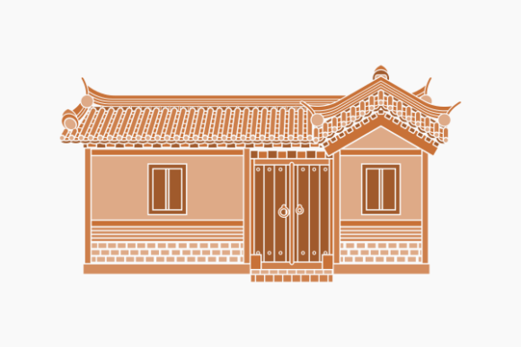 Download Monochrome Wide Traditional Korean Hanok - Premium Resources