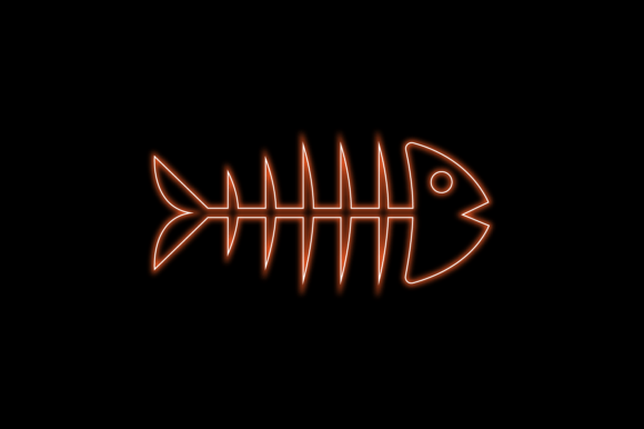 Download Halloween Icon Neon Fishbone - Fishbone Collection