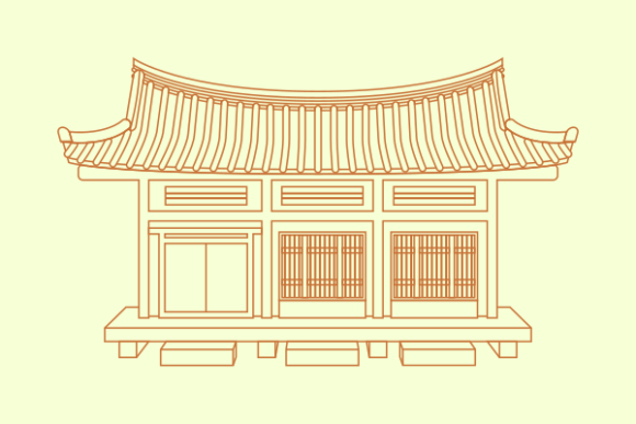 Download Outine Wide Traditional Korean House - Premium Bundle