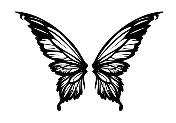 Download Black Butterfly Wings Spread Wide - Wide Collection