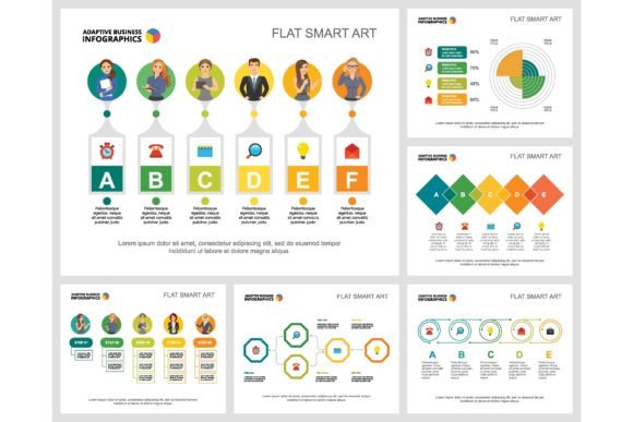 Download Colorful Infochart Diagrams Set for Pres - Set Collection