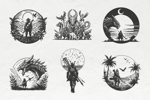 Download Wide Open Vintage Illustration - Premium Resources
