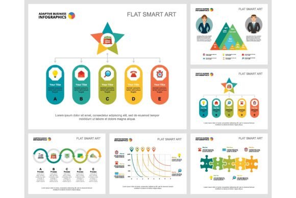 Download Colorful Infograph Charts Set. Business - Set Collection