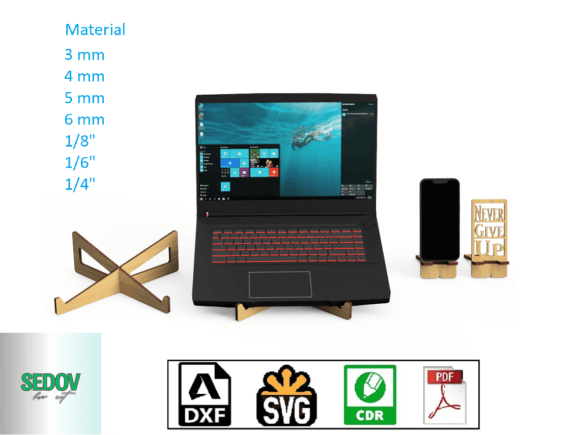 Download Laser Cut Set Laptop and Phone Stands - Set Collection