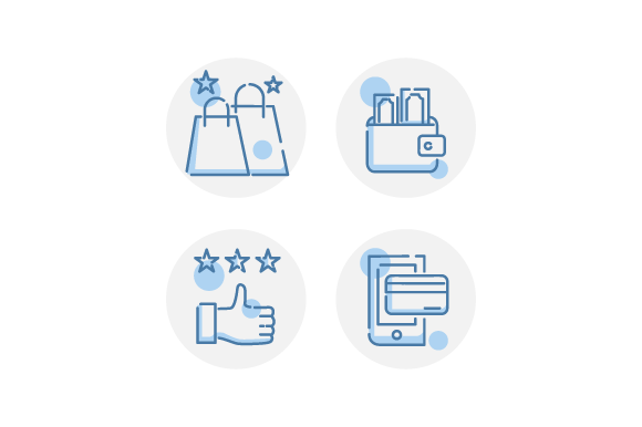 Download Creative Blue Buyer Icons Design - Buy Collection