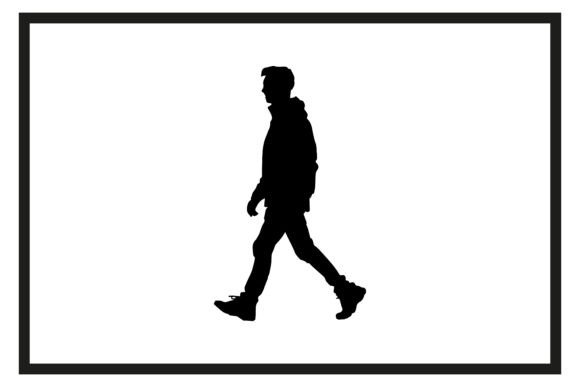 Download Casual Walking Person Silhouette Vector - Casual Collection