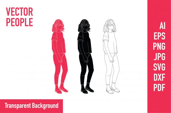 Download Vector of a Casual Woman on the Street - Casual Collection