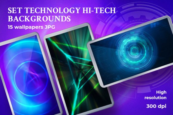 Download Set Technology Hi-Tech Backgrounds - Set Collection