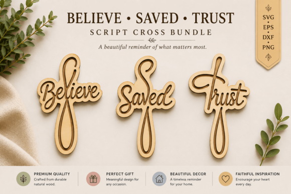 Download Christian Cross Sign SVG Laser Cut Set - Set Collection