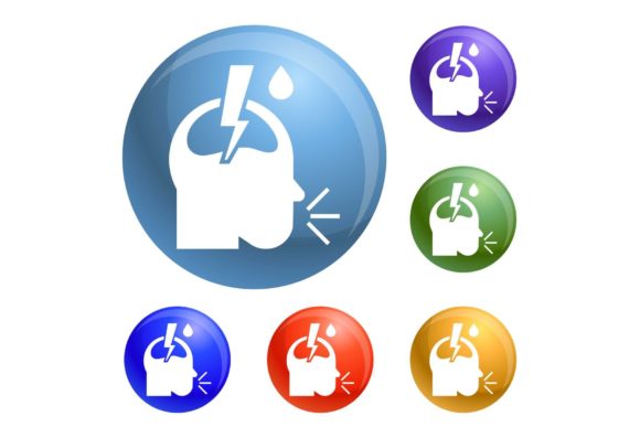 Download Pneumonia Headache Icons Set Vector - Set Collection