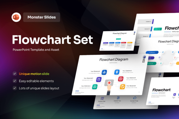 Download Flowchart Set PowerPoint Template - Set Collection