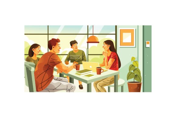 Download Group Discussion Illustration - Discussion Collection