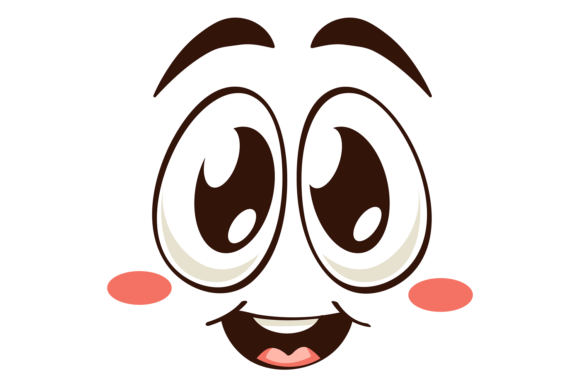 Download Happy Face with Open Mouth. Wide Grin Em - Premium Bundle