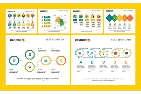 Download Colorful Infochart Diagrams Set for Pres - Set Collection
