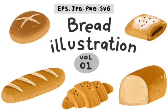Download Bread Bakery Element Illustration Set - Set Collection