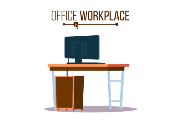 Download Office Workplace Concept Vector. - Workplace Collection